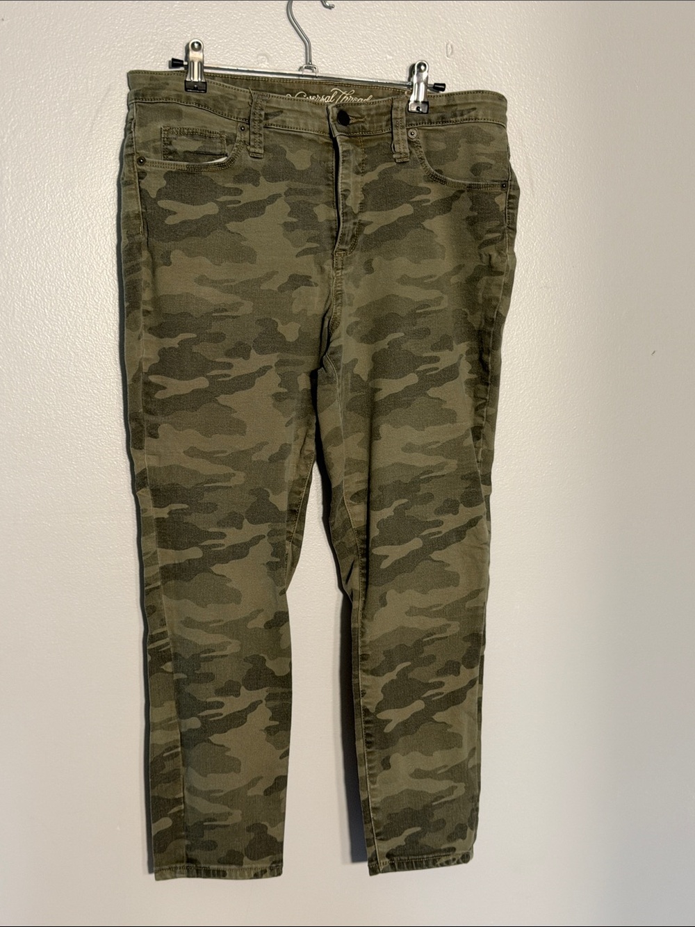Camo Skinny Jeans - Olive Green